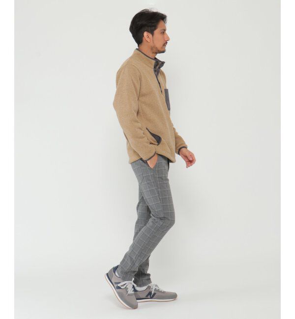 ikka「セーターフリースハーフスナッププルオーバー」|パーカー|