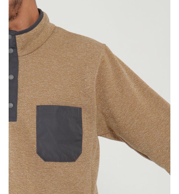 ikka「セーターフリースハーフスナッププルオーバー」|パーカー|