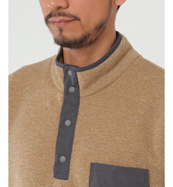 ikka「セーターフリースハーフスナッププルオーバー」|パーカー|