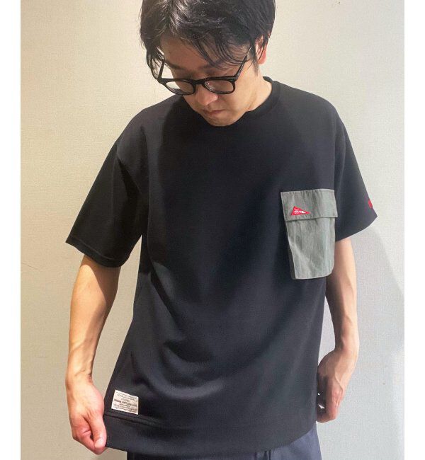 ikka「URBAN NATURE LIFE アーバンネイチャーライフ フラップポケットTシャツ」|Tシャツ・カットソー|ブラック