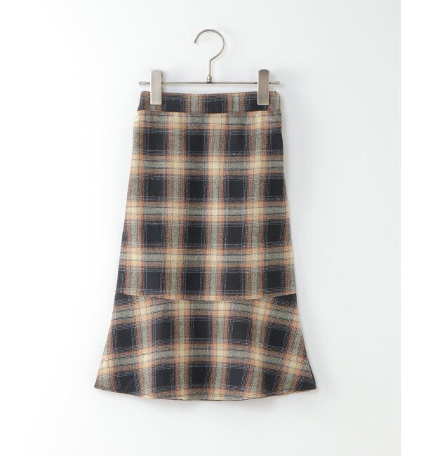 ikka kids「【キッズ】チェック柄マーメードスカート（120~160cm）」|スカート|