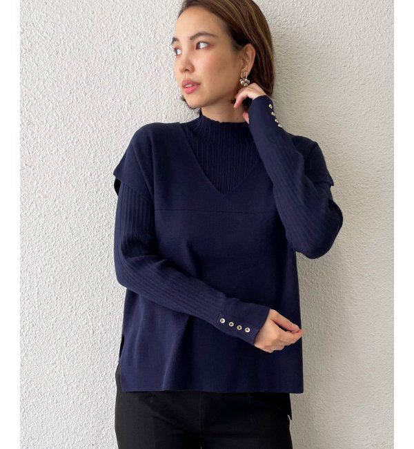 IKKA LOUNGE「ハイゲージニットアンサンブル」|その他|ネイビー