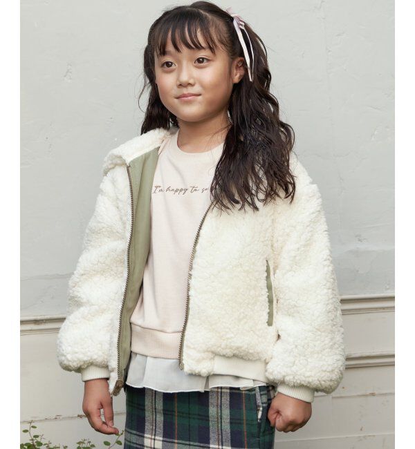 ikka kids「【キッズ】リバーシブルフードボアブルゾン（120~160cm）」|その他|