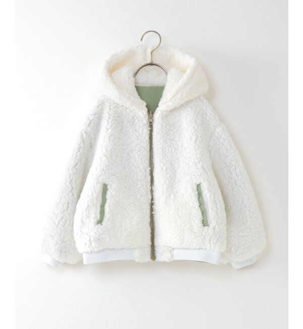 ikka kids「【キッズ】リバーシブルフードボアブルゾン（120~160cm）」|その他|