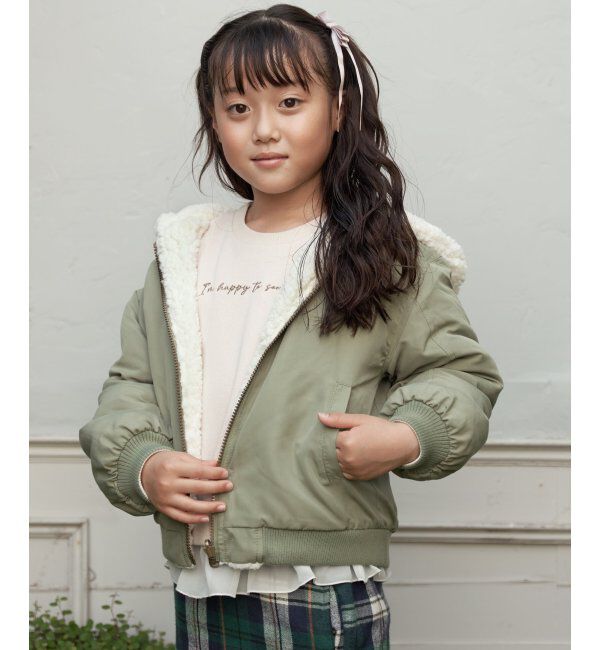 ikka kids「【キッズ】リバーシブルフードボアブルゾン（120~160cm）」|その他|
