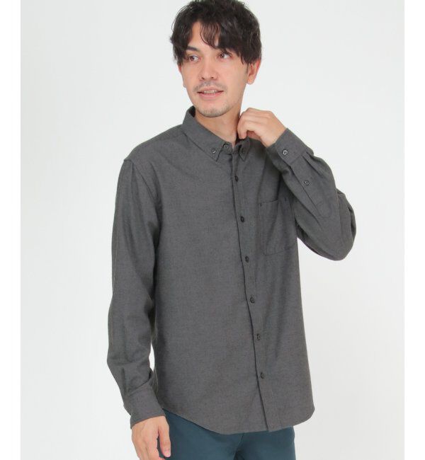 ikka「イージーケアフランネル無地シャツ」|シャツ・ブラウス|