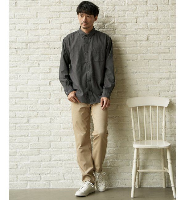 ikka「イージーケアフランネル無地シャツ」|シャツ・ブラウス|