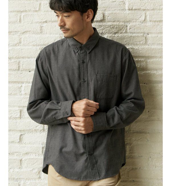ikka「イージーケアフランネル無地シャツ」|シャツ・ブラウス|