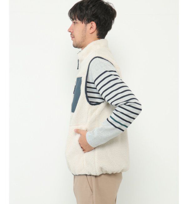 ikka「【撥水／2WAY】リバーシブルボアフリースベスト」|ダウンベスト・ベスト|