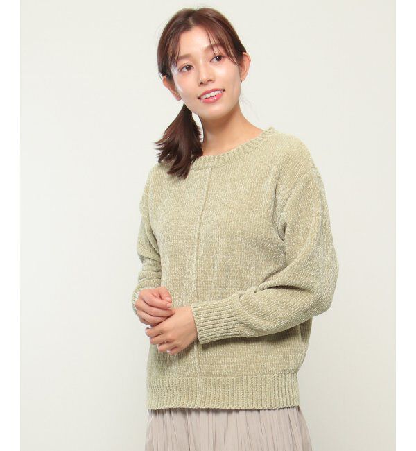 ikka「センターリンキングモールニット」|プルオーバー|