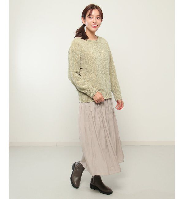 ikka「センターリンキングモールニット」|プルオーバー|