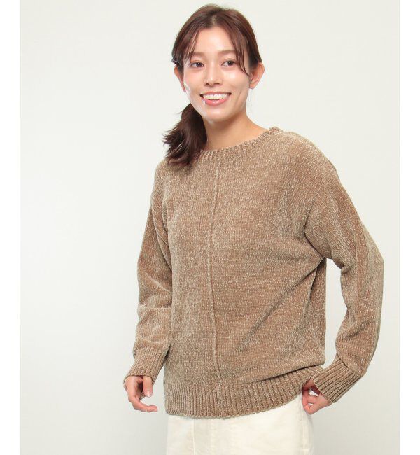 ikka「センターリンキングモールニット」|プルオーバー|