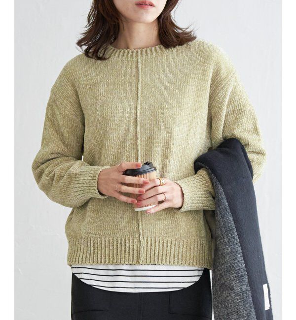 ikka「センターリンキングモールニット」|プルオーバー|