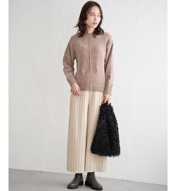 ikka「センターリンキングモールニット」|プルオーバー|