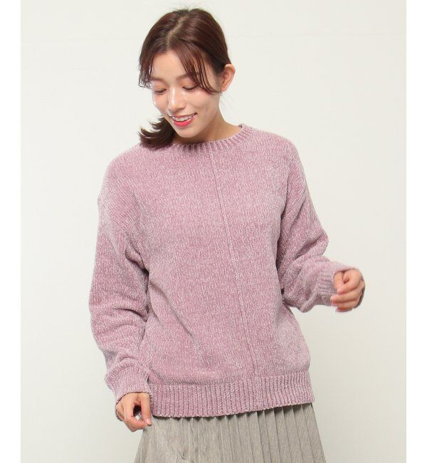 ikka「センターリンキングモールニット」|プルオーバー|ピンク