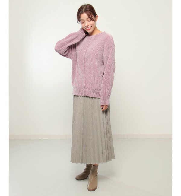 ikka「センターリンキングモールニット」|プルオーバー|
