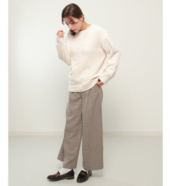 ikka「センターリンキングモールニット」|プルオーバー|