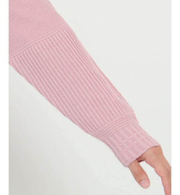 ikka「【洗濯機で洗える】ミックスジャガードニット」|プルオーバー|