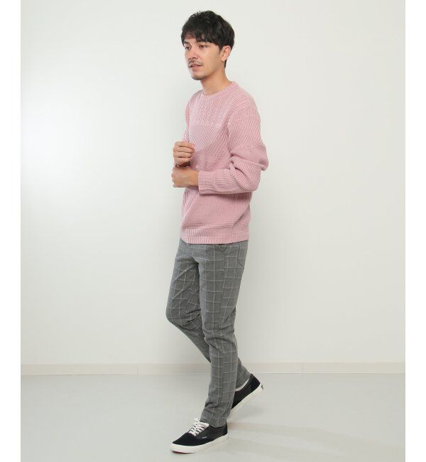 ikka「【洗濯機で洗える】ミックスジャガードニット」|プルオーバー|