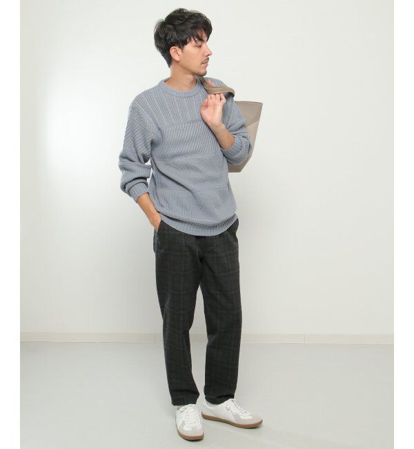 ikka「【洗濯機で洗える】ミックスジャガードニット」|プルオーバー|
