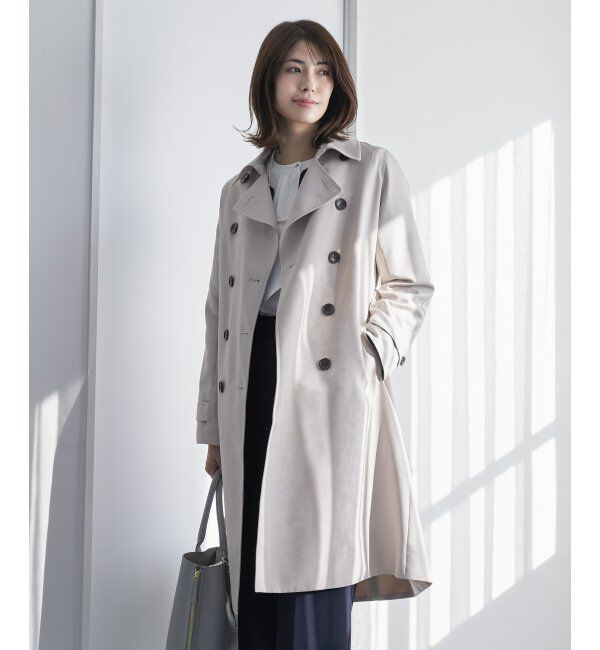 IKKA LOUNGE「撥水ロングトレンチコート」|その他|ベージュ