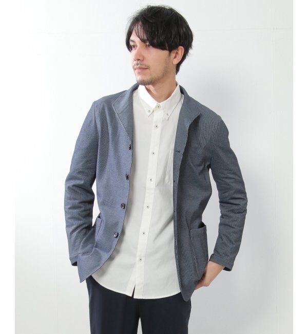 IKKA LOUNGE「サーフニットスタンドジャケット」|その他|ネイビー