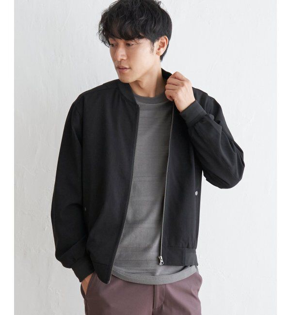 ikka「Teflonブルゾン」|ブルゾン・スタジャン|ブラック