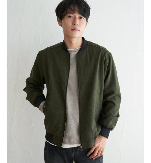 ikka「Teflonブルゾン」|ブルゾン・スタジャン|オリーブ