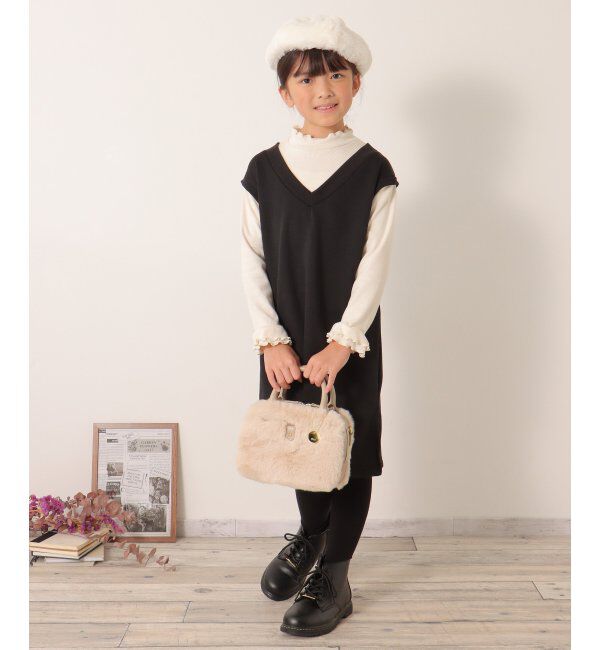 ikka kids「ジャンスカドッキングワンピース（120~160cm）」|スカート|