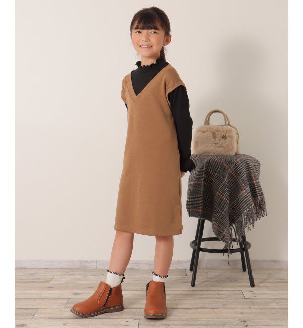 ikka kids「ジャンスカドッキングワンピース（120~160cm）」|スカート|