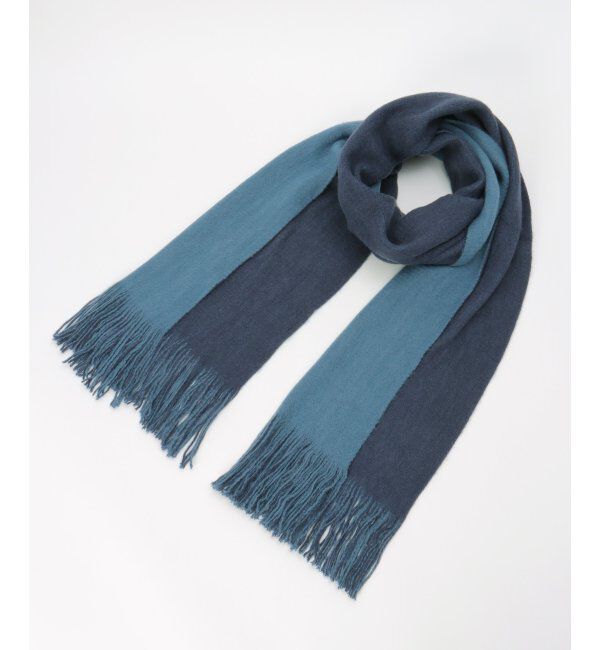 ikka「【2WAY】リバーシブルマフラー」|マフラー|ネイビー