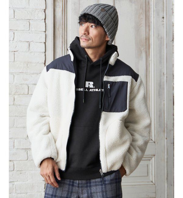 ikka「【2WAY】リバーシブル切り替えボアブルゾン」|ブルゾン・スタジャン|