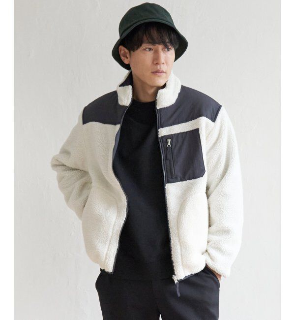 ikka「【2WAY】リバーシブル切り替えボアブルゾン」|ブルゾン・スタジャン|