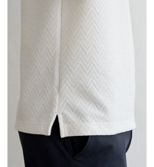 ikka「ヘリンボンフクレジャカードTシャツ」|Tシャツ・カットソー|