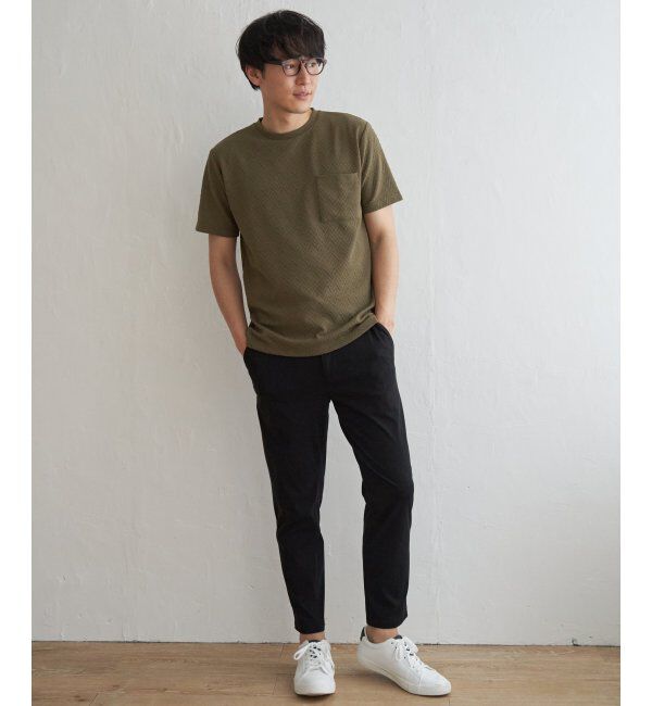 ikka「ヘリンボンフクレジャカードTシャツ」|Tシャツ・カットソー|