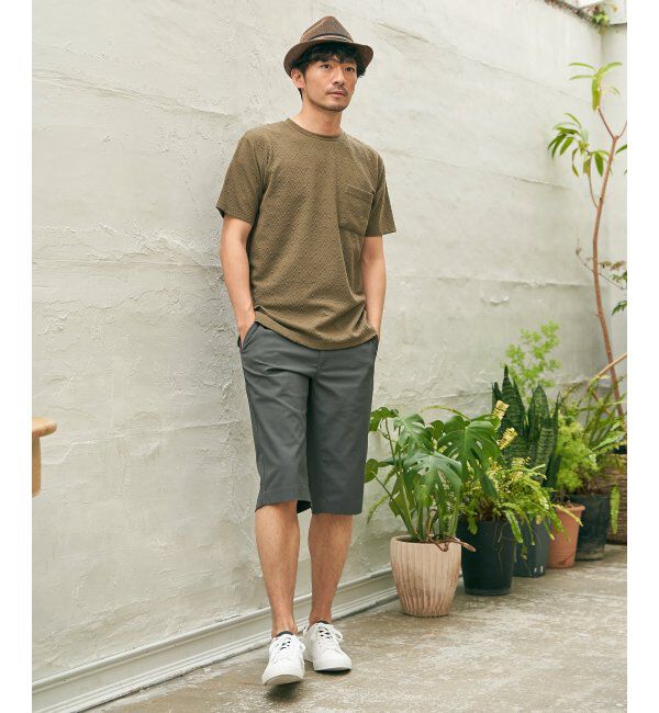 ikka「ヘリンボンフクレジャカードTシャツ」|Tシャツ・カットソー|