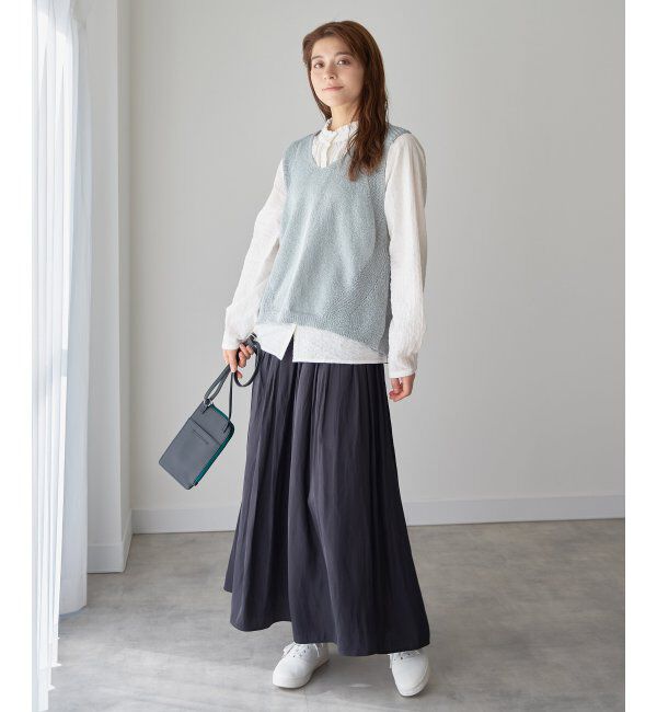 Lbc with Life「サテンギャザースカート」|スカート|