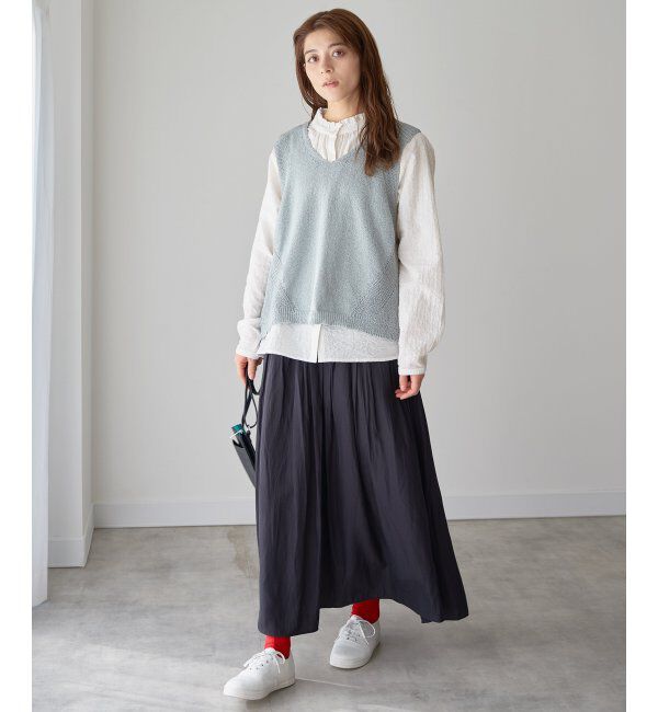 Lbc with Life「サテンギャザースカート」|スカート|