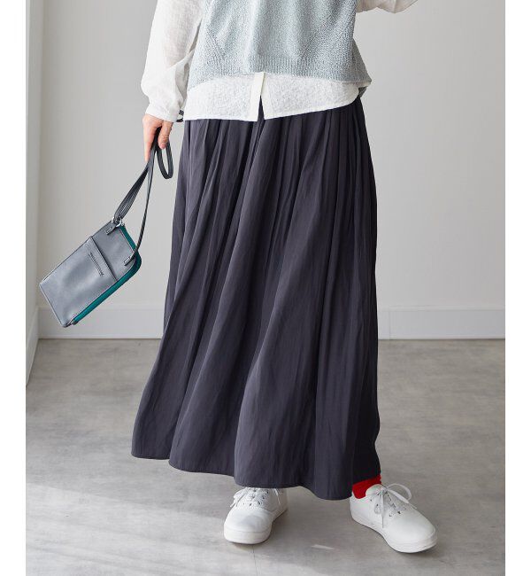 Lbc with Life「サテンギャザースカート」|スカート|