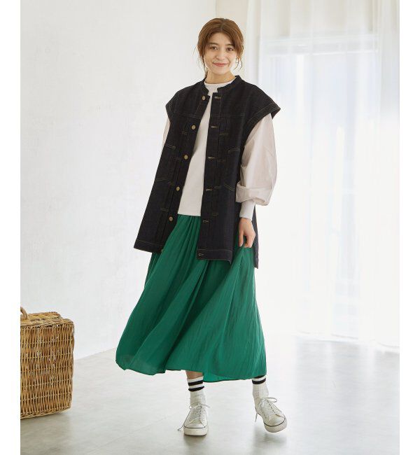 Lbc with Life「サテンギャザースカート」|スカート|