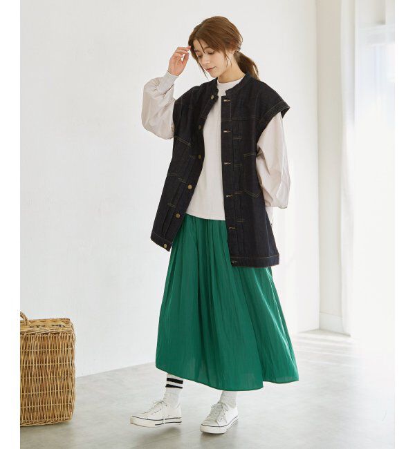 Lbc with Life「サテンギャザースカート」|スカート|