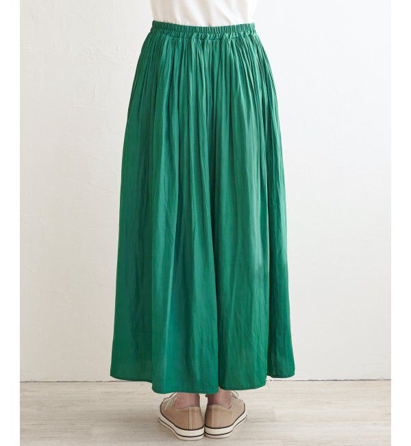 Lbc with Life「サテンギャザースカート」|スカート|