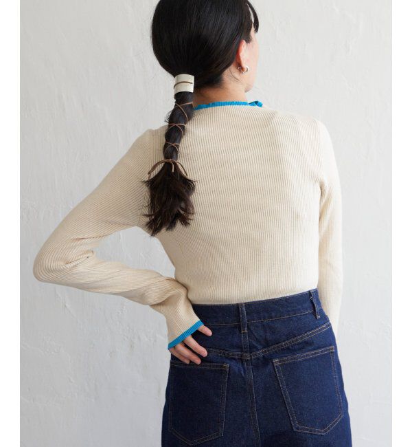 VENCE share style「ハイゲージリブ配色プルオーバー」|ニット・セーター|