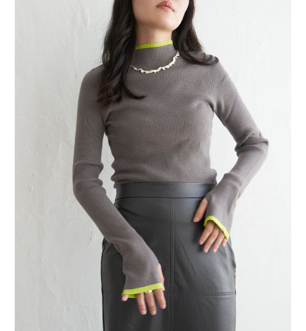 VENCE share style「ハイゲージリブ配色プルオーバー」|ニット・セーター|