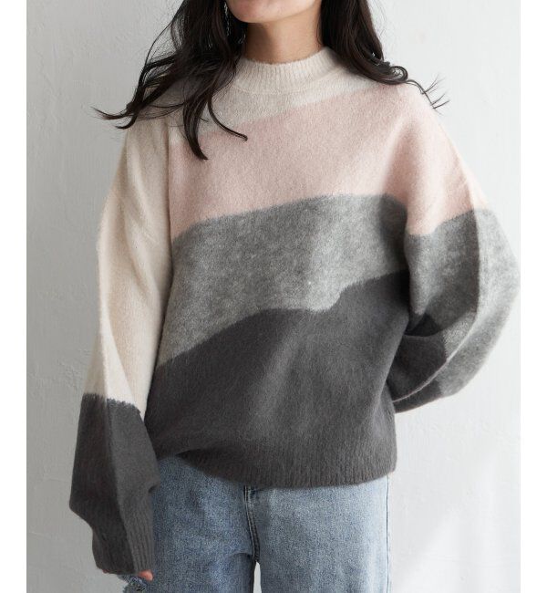 VENCE share style「ウール混モヘアタッチプルオーバー」|ニット・セーター|