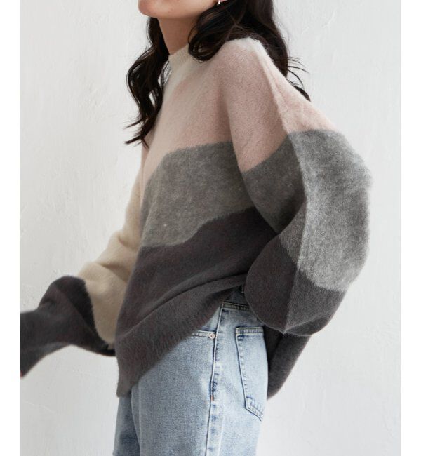 VENCE share style「ウール混モヘアタッチプルオーバー」|ニット・セーター|
