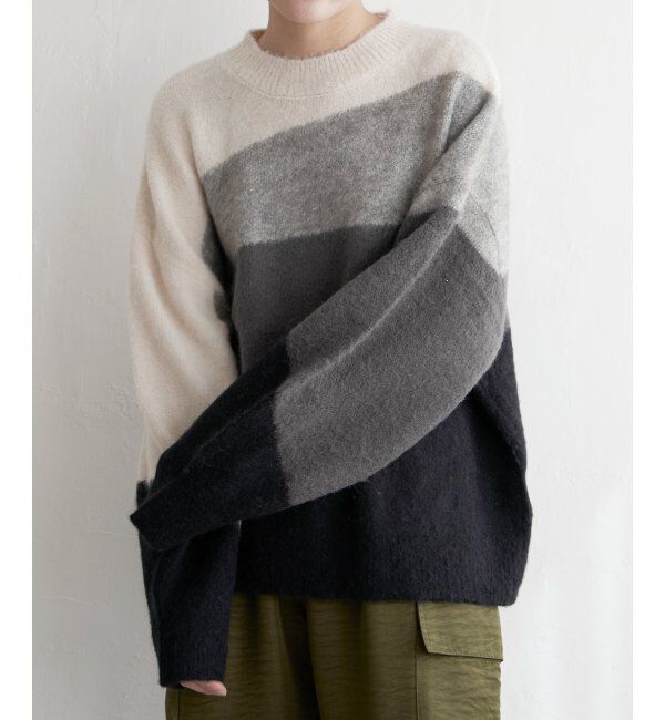 VENCE share style「ウール混モヘアタッチプルオーバー」|ニット・セーター|