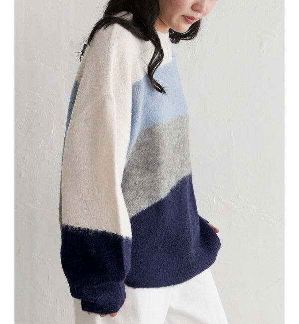 VENCE share style「ウール混モヘアタッチプルオーバー」|ニット・セーター|