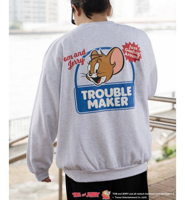 VENCE share style「TOM and JERRY トムとジェリー クルーネックスウェット」|スウェット・ジャージ|ライトグレー