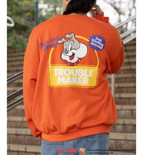 VENCE share style「TOM and JERRY トムとジェリー クルーネックスウェット」|スウェット・ジャージ|オレンジ